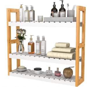 23.62 in. W x 21.26 in. H x 5.91 in. D Bathroom Shelves Over The Toilet Storage,  with Adjustable Shelves.white