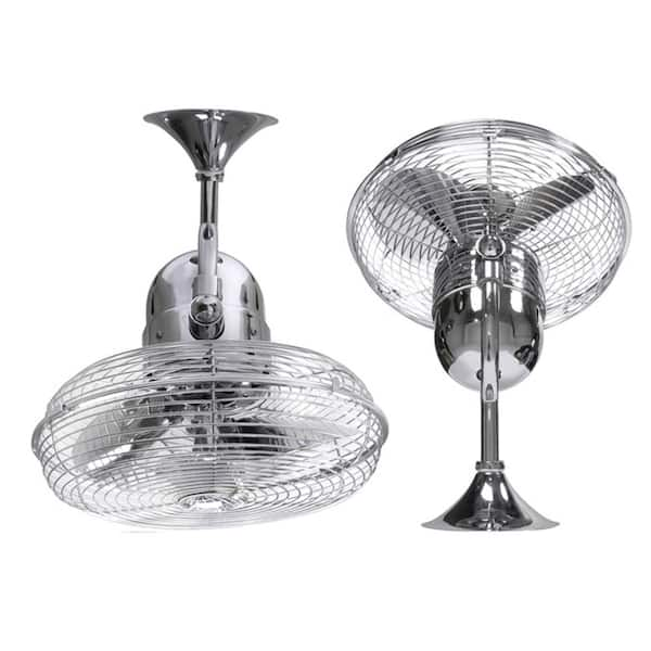 Atlas Kaye 13 In Indoor Outdoor Polished Chrome Ceiling Fan With Wall Control Kc Cr The Home Depot