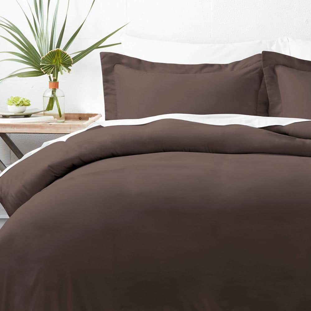 chocolate brown duvet cover queen