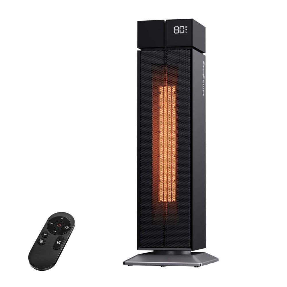 1500-Watt 25 in. Tower Ceramic Forced Air Electric Space Heater with Oscillation, 3-Heat, Thermostat, Remote for Bedroom price history on PriceWatchPro