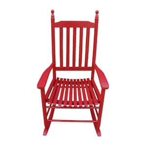 Anky Rose Red Wood Outdoor Rocking Chair