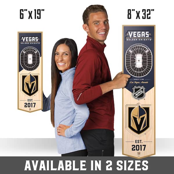 8 x 32 NHL Vegas Golden Knights 3D Stadium Banner