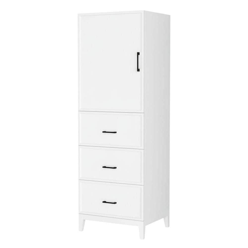 Elan 23.75 in. W x 20 in. D 71.25 in. H White Freestanding Linen Cabinet with Hardware in White price history on PriceWatchPro
