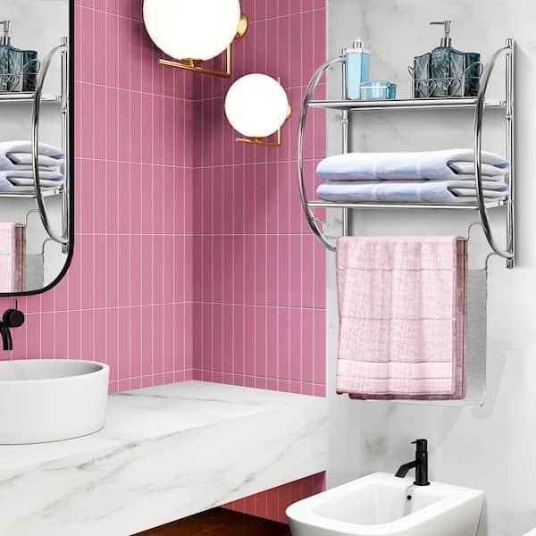 3 Tier Bathroom Shower Shelf Rack Organiser Bath Accessory Sets Plant new design 