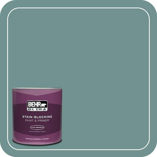 BEHR ULTRA 1 qt. #ECC-60-3 Pool Tide Extra Durable Eggshell Enamel Interior Paint & Primer
