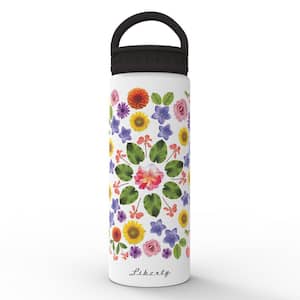 Liberty 20 oz. Flat White Insulated Stainless Steel Water Bottle with  D-Ring Lid DW2010200000 - The Home Depot