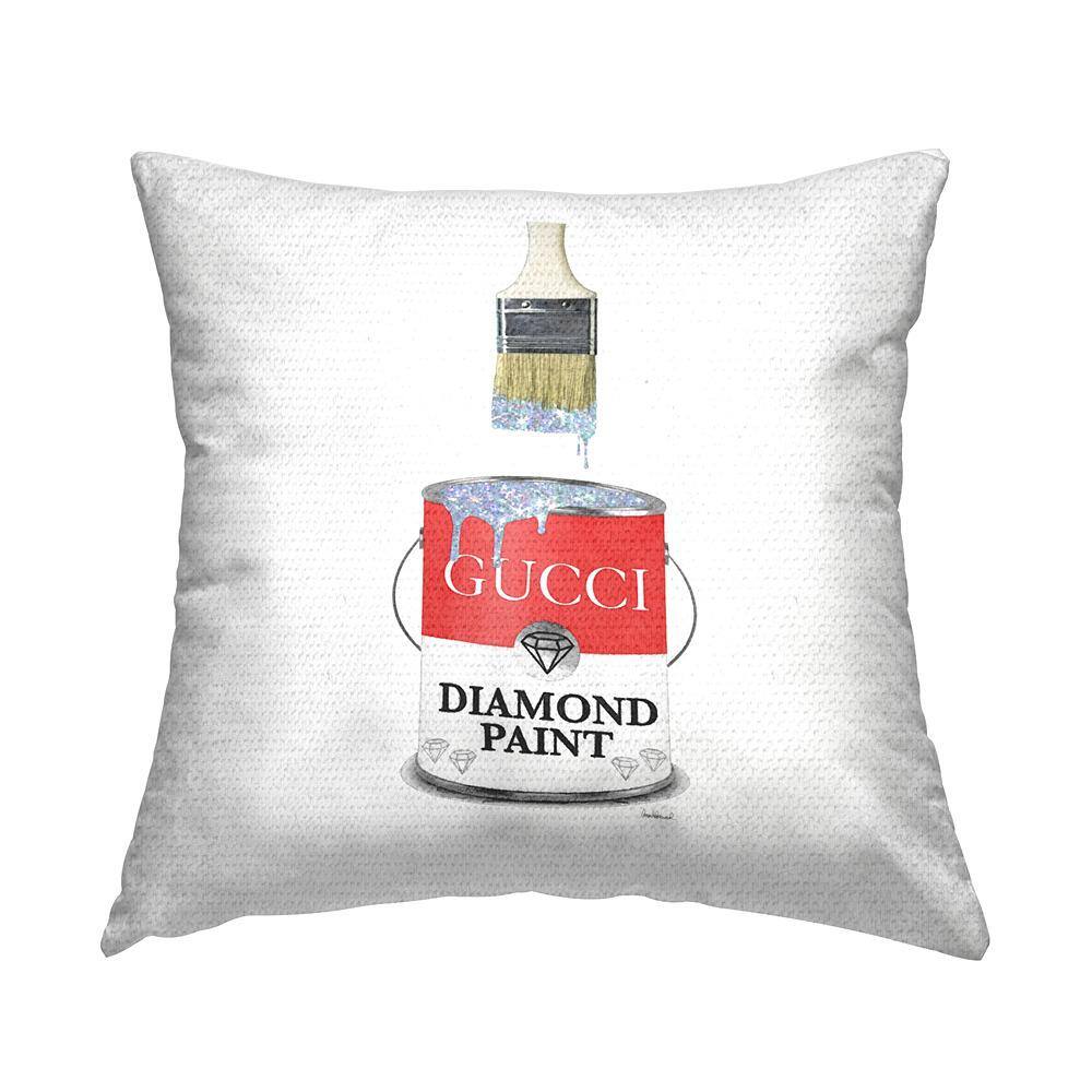 Diamond Paint Can Glam Brand Red Square Outdoor Throw Pillow price history on PriceWatchPro