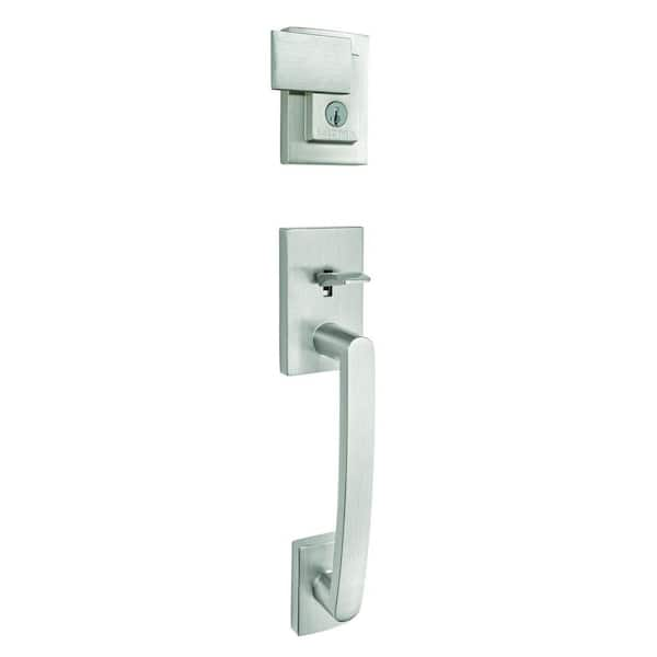 Baldwin Prestige Spyglass Single Cylinder Satin Nickel Door