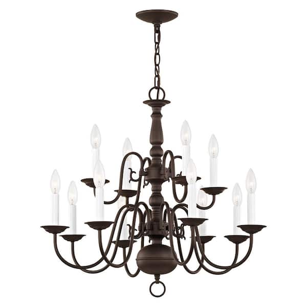AVIANCE LIGHTING Yorkhaven 12-Light Bronze Chandelier HD05488