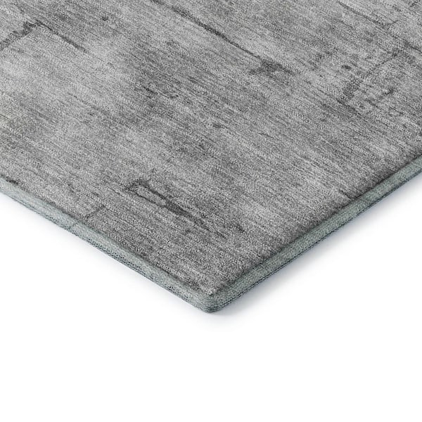 Mayfield Premium Machine Washable Abstract AMF2215 Gray 10 ft. x 14 ft. Area Rug