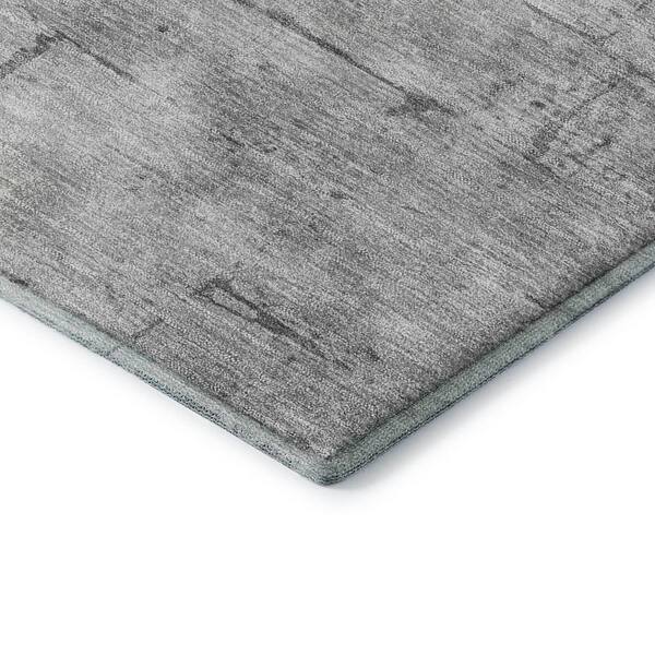 Mayfield Premium Machine Washable Abstract AMF2215 Gray 9 ft. x 12 ft. Area Rug