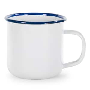 Cobalt Rolled Edge Blue 12 oz. Enamelware Coffee Mug (Set of 4)