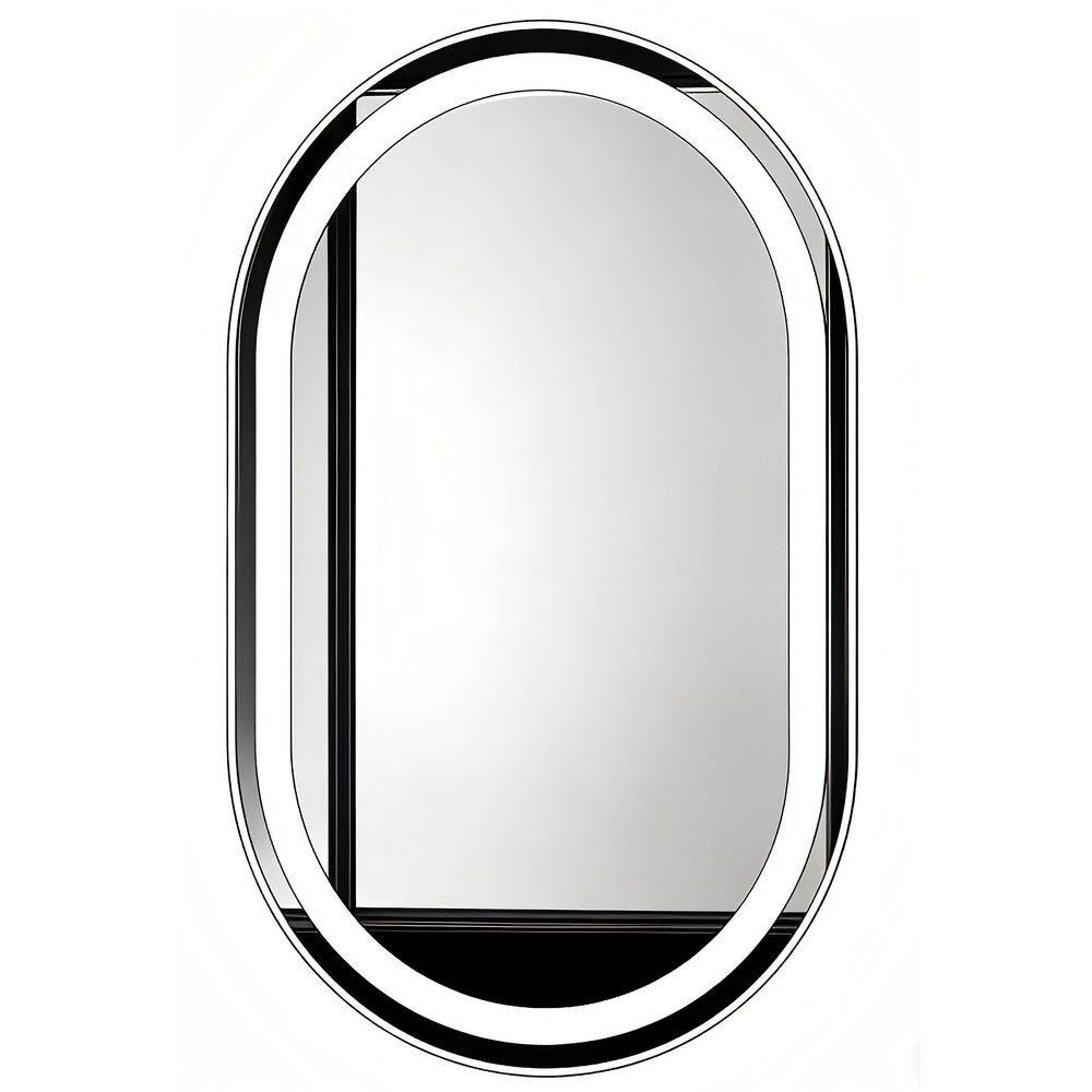 40 in. W x 24 in. H UL Certified Oval Frameless 192 LED's/m Lighted Tempered Glass Wall Vanity Mirror price history on PriceWatchPro