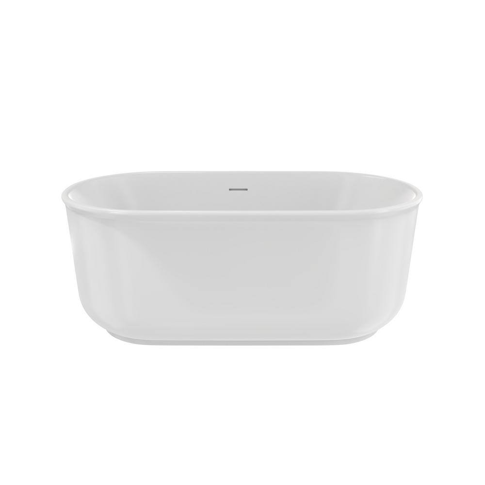 Alliance Pro 67" White Acrylic Freestanding Oval Bathtub