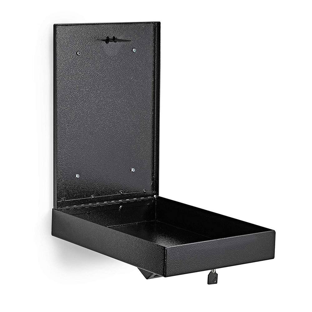 Black Heavy Gauge Steel Wall Mounted Lockable Drop Box
