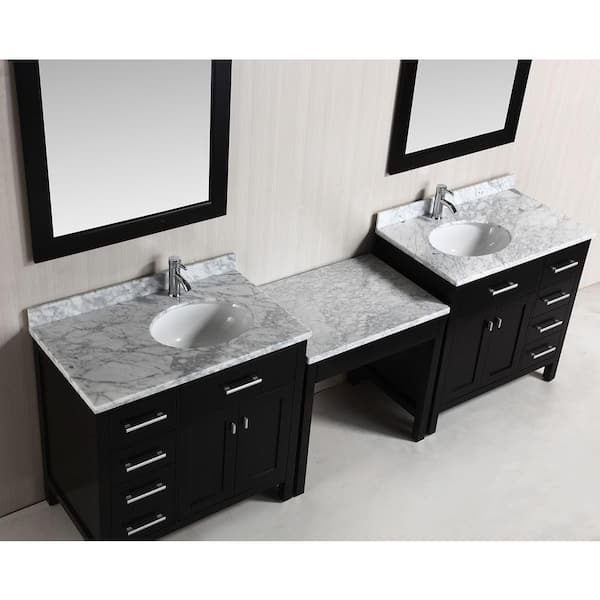Design Element Two London 36 In W X 22, Bathroom Vanity With Makeup Table Lowe S