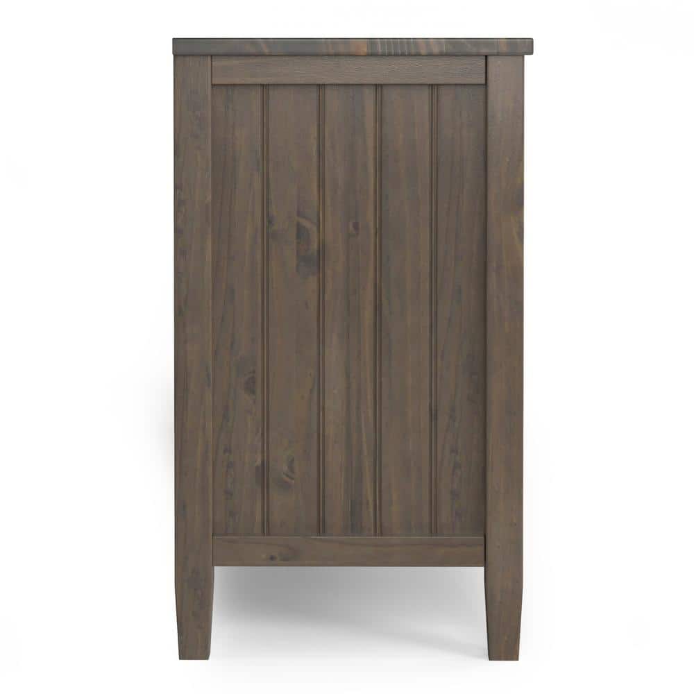 Lev Smoky Brown Solid Wood 72" Wide Contemporary TV Media Stand