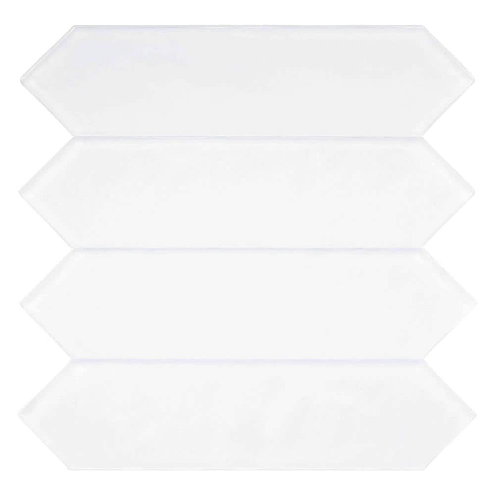 Ergo 3" x 10" Blue Glass Hexagonal Subway Tile