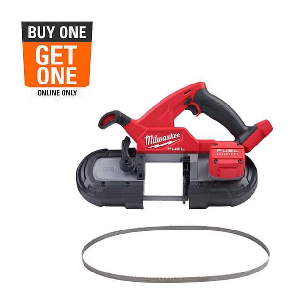 M18 FUEL 18V Lithium-Ion Brushless Cordless Compact Bandsaw with 3PK 35-3/8 in. 10 TPI Compact Bi-Metal Band Saw Blade