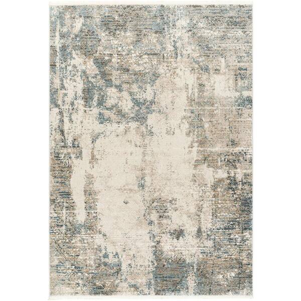 Livabliss Perugia Cream/Gray Abstract 7 ft. x 9 ft. Indoor Area Rug