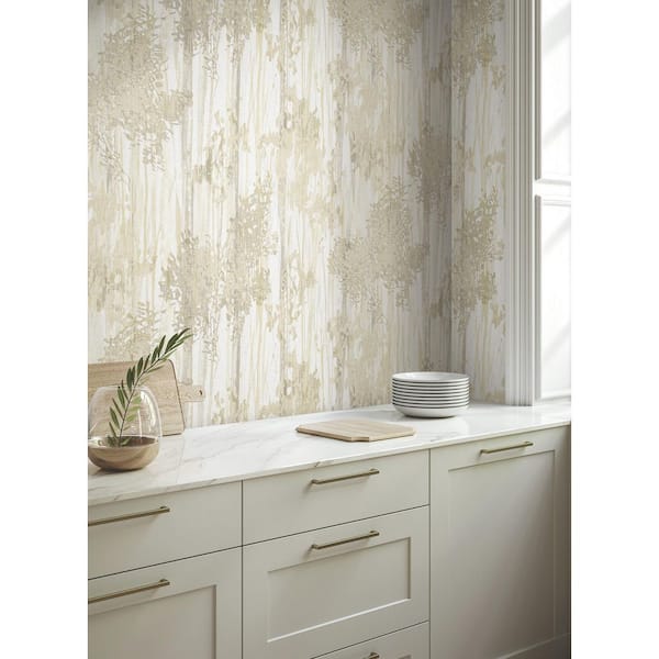 Beige Aspen Grove Sand Non-Pasted Non-Woven Matte Wallpaper