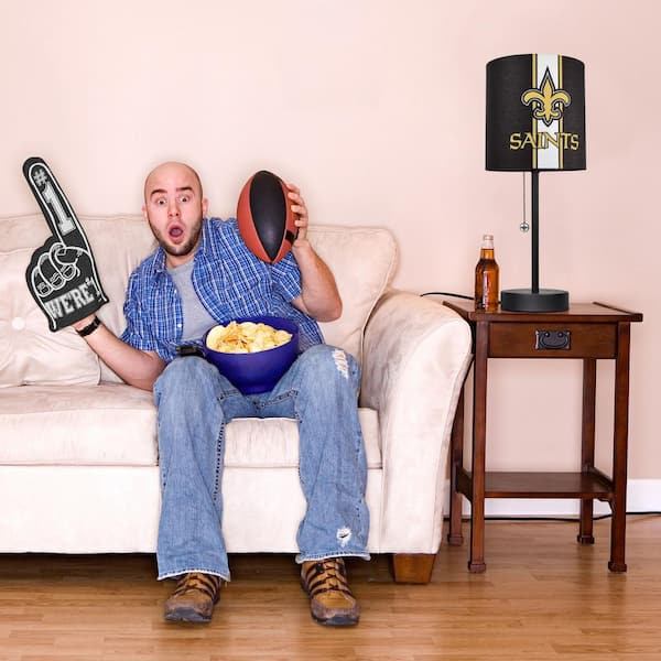 New Orleans Saints 20 in. Black Task And Reading Desk Lamp with USB port