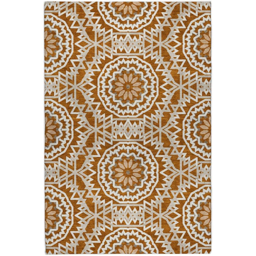 Dream Shag Premium Machine Washable Abstract ADS619 Paprika 5 ft. x 7 ft. 6 in. Area Rug price history on PriceWatchPro