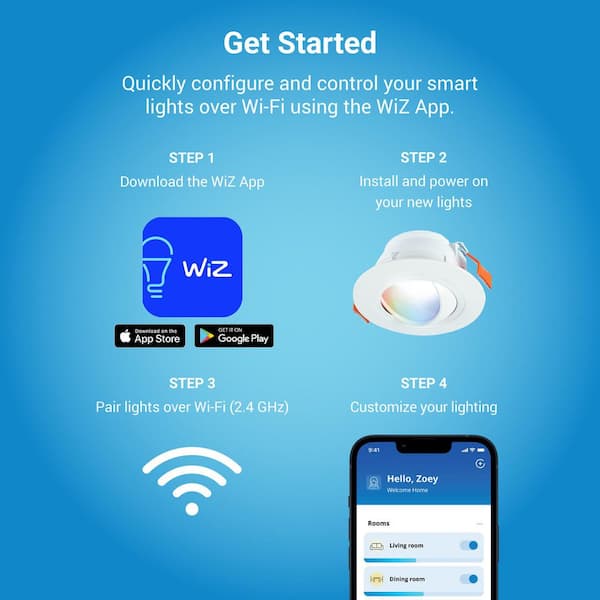 HALO 6 in. Smart Wi-Fi Canless LED Light Powered by WiZ Pro