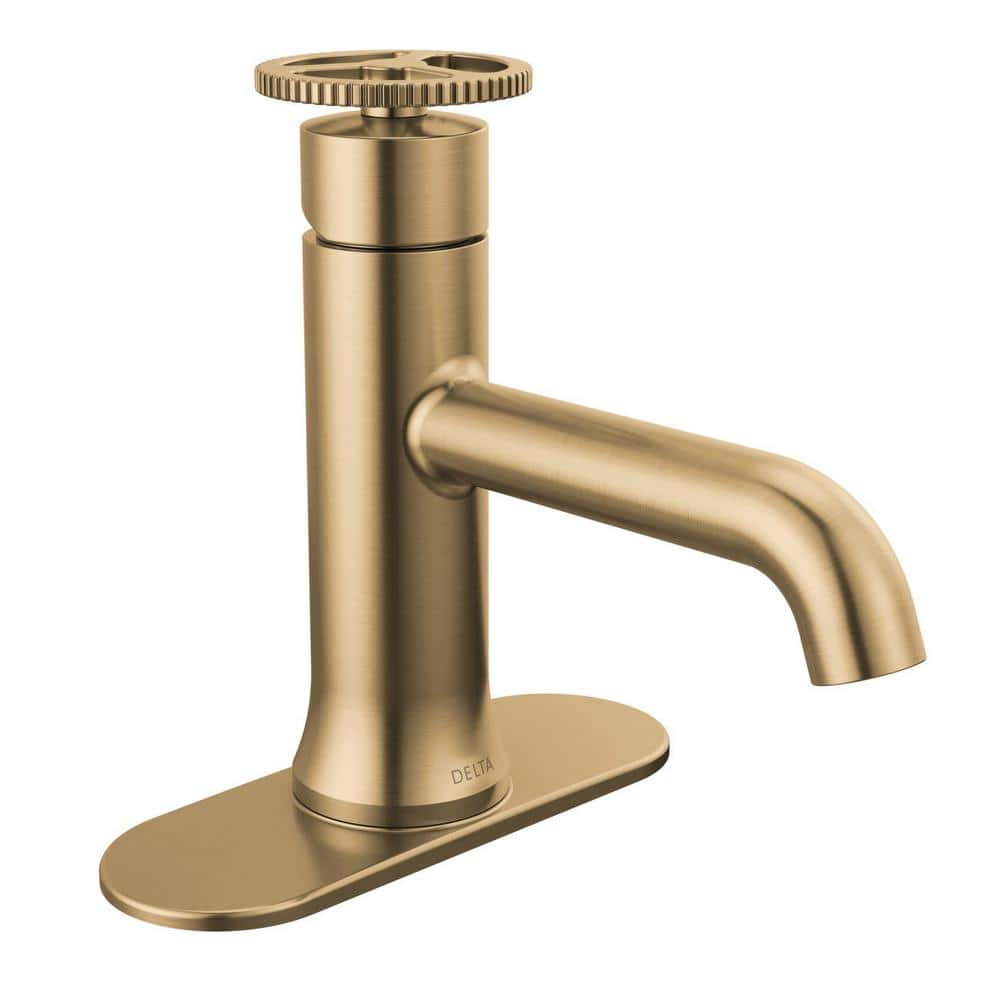 Delta Trinsic Single Handle Single Hole Bathroom Faucet with Metal Pop