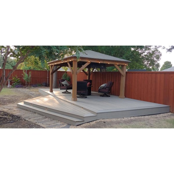 UltraShield Naturale Columbus Series 1 in. x 6 in. x 16 ft. Roman Antique Solid Composite Decking Board