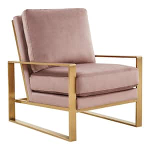 Jefferson Pink Velvet Arm Chair
