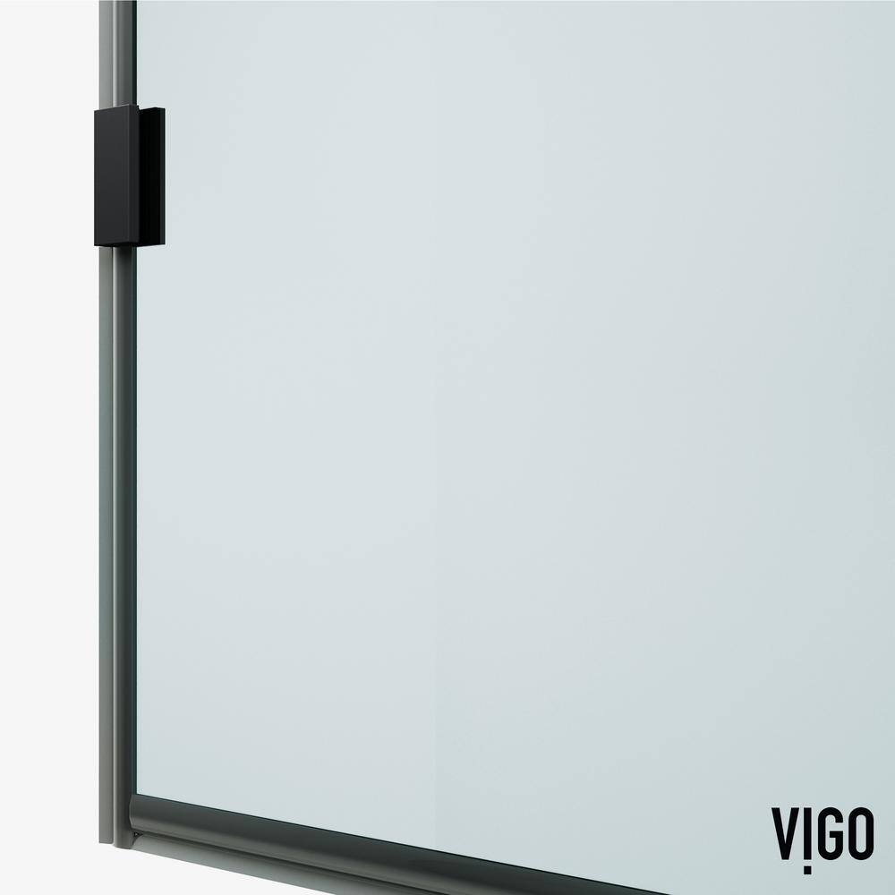 Arden Matte Black 34" x 78" Framed Shower Screen with Clear Glass