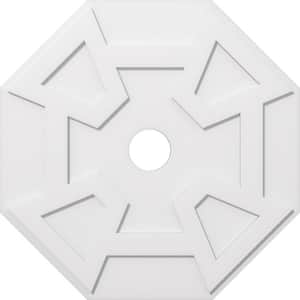 1 in. P X 12-1/2 in. C X 36 in. OD X 5 in. ID Logan Architectural Grade PVC Contemporary Ceiling Medallion