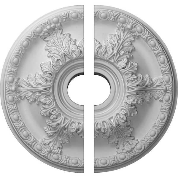 Ekena Millwork 18 in. x 3-1/2 in. x 2-1/2 in. Granada Urethane Ceiling Medallion, 2-Piece (Fits Canopies up to 6-5/8 in.)