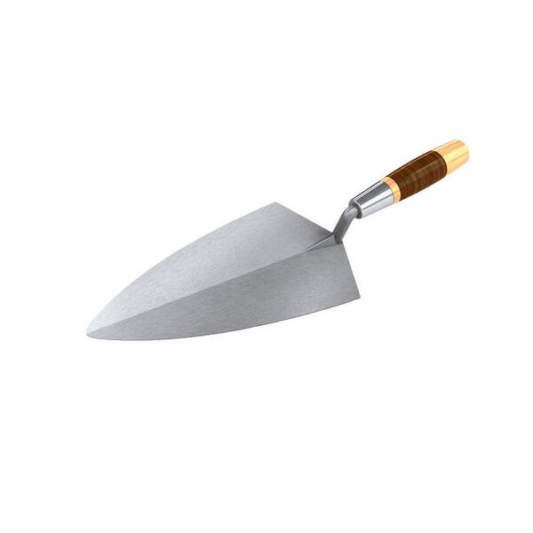 Unbranded Philadelphia Pro 12 in. x 5-9/16 in. Stainless Steel Brick Masonry Trowel with Leather Handle