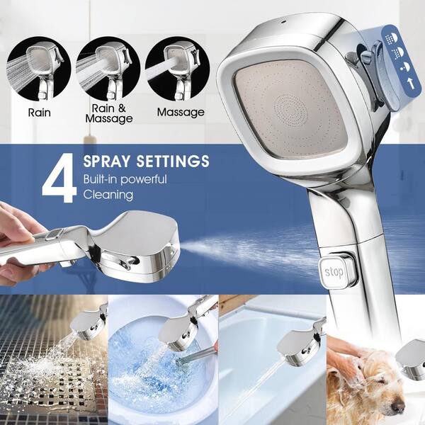 thumbnail image 2 of RV Shower Head With 3 Spray Modes – High Pressure, Water Saving, Chrome, For Camper / Mobile Home 2 of 6