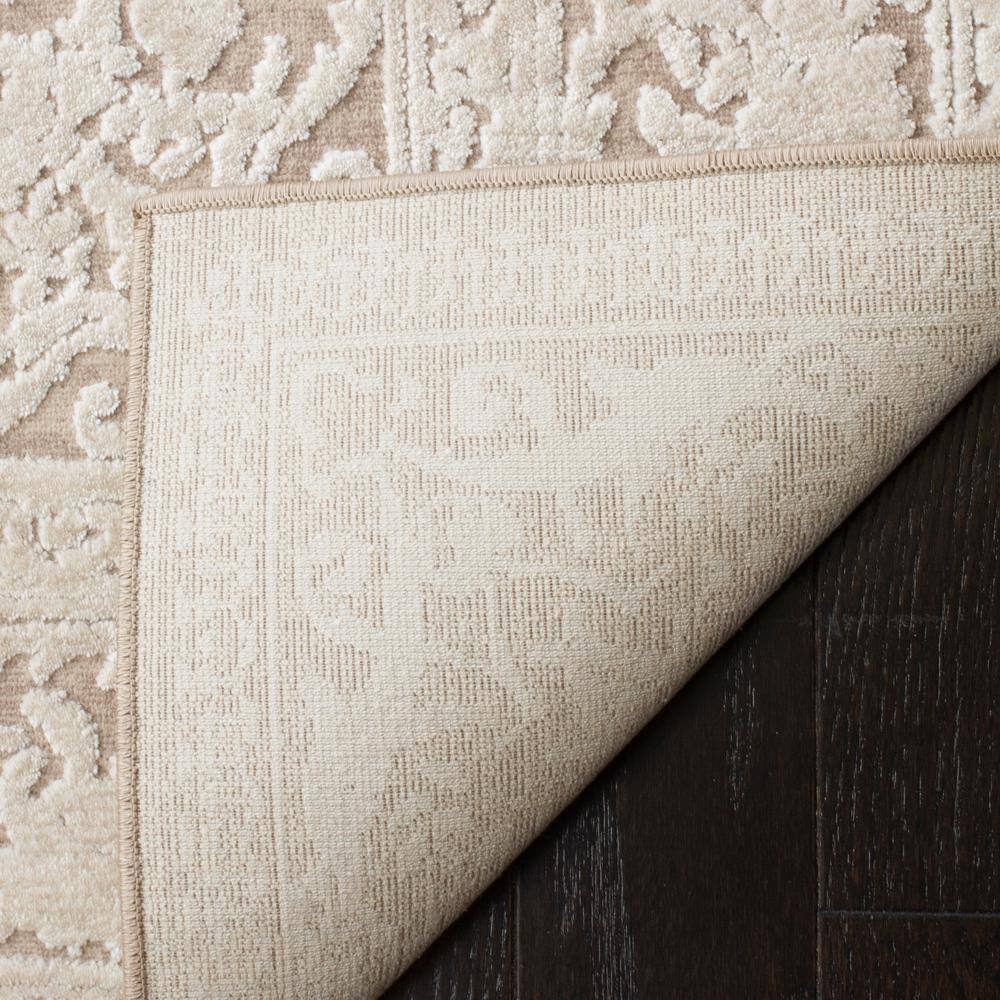 Elegant Reflection 3' x 5' Hand-Knotted Floral Beige/Cream Area Rug