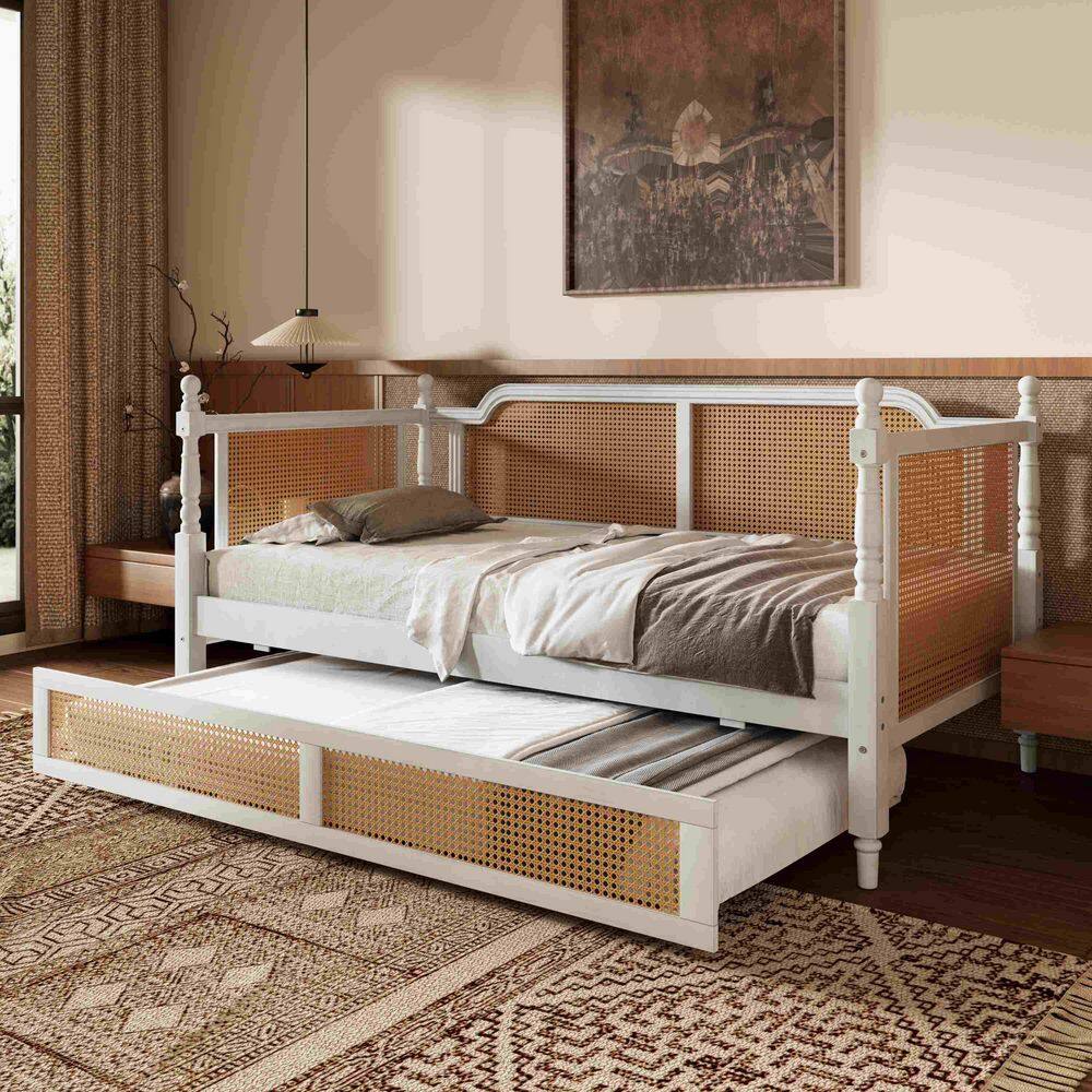 Antique White Twin Daybed with Twin Size Trundle price history on PriceWatchPro