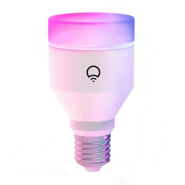 75-Watt Equivalent A19 RGB Multi-Color Smart Wi-Fi E26 LED Light Bulb, Works with Alexa/Hey Google/HomeKit Tunable White
