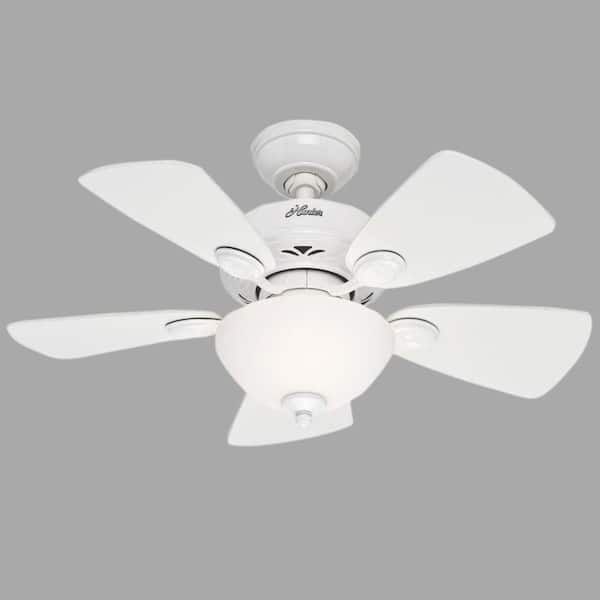 Hunter Watson 34 in. Indoor White Ceiling Fan with Light Kit