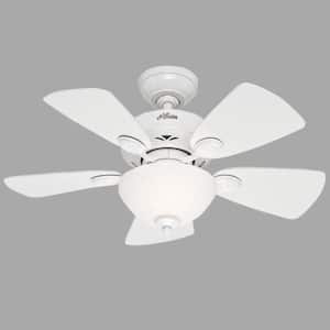 Watson 34 in. Indoor White Ceiling Fan with Light Kit