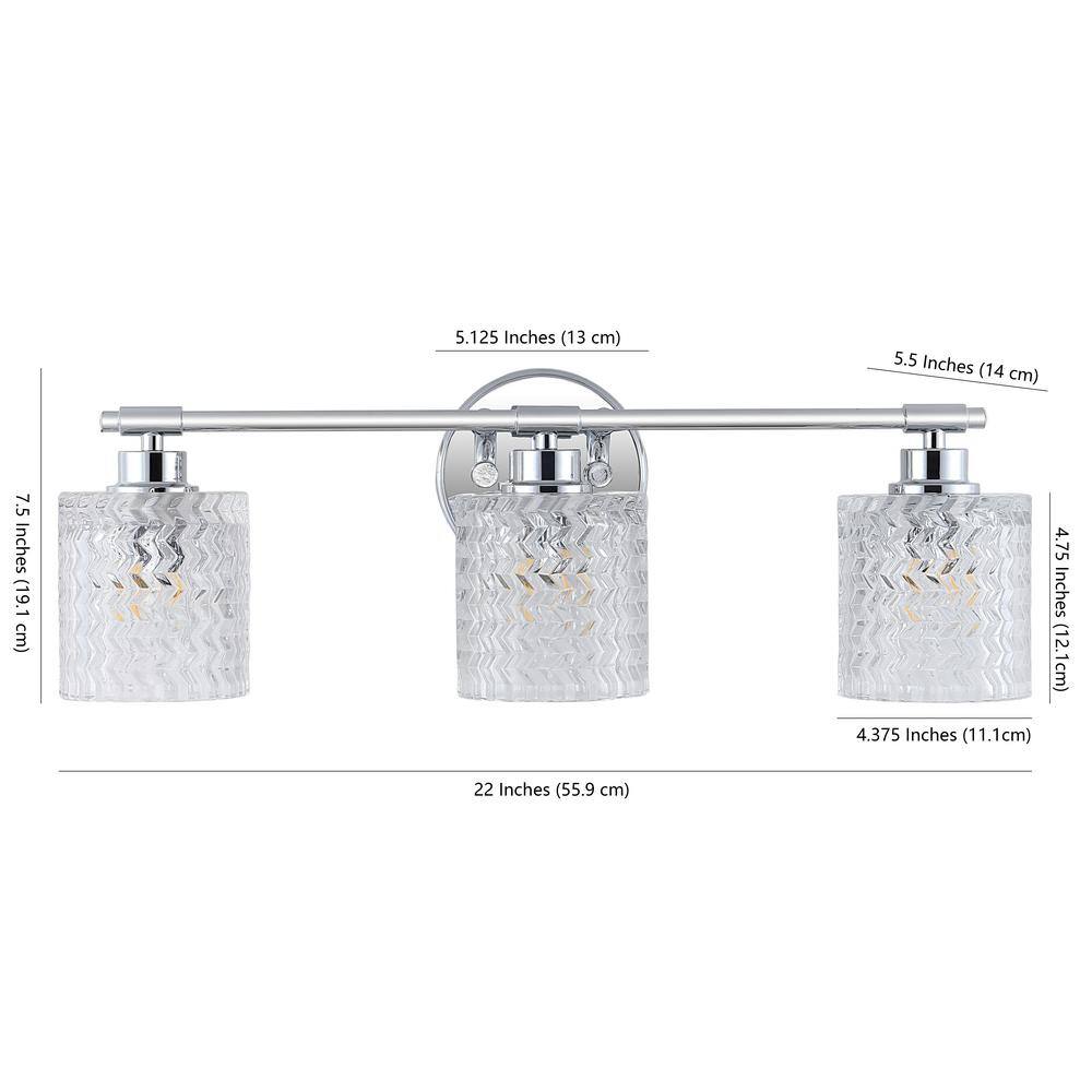 Eco-Friendly Chrome Cylinder 22" LED Vanity Wall Light