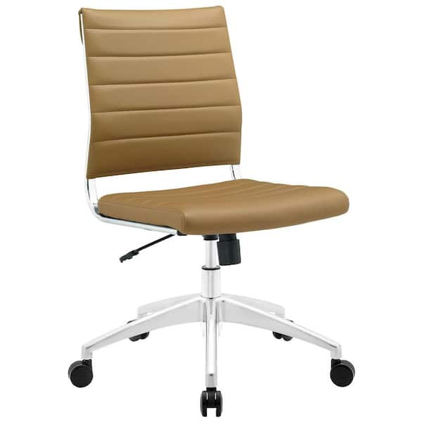 MODWAY Jive Armless Mid Back Office Chair in Tan EEI 1525 TAN