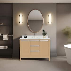 48 in. W x 22 in. D x 34 in. H Single Sink Bathroom Vanity in Natural Oak with Engineered Marble Top