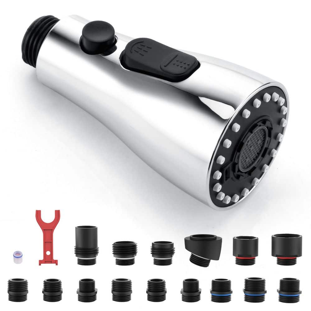Plastic Pull down Kitchen Faucet Sprayer Head Replacement Part, Kitchen Faucet Head Hose Spray Tap Spout, Chrome price history on PriceWatchPro