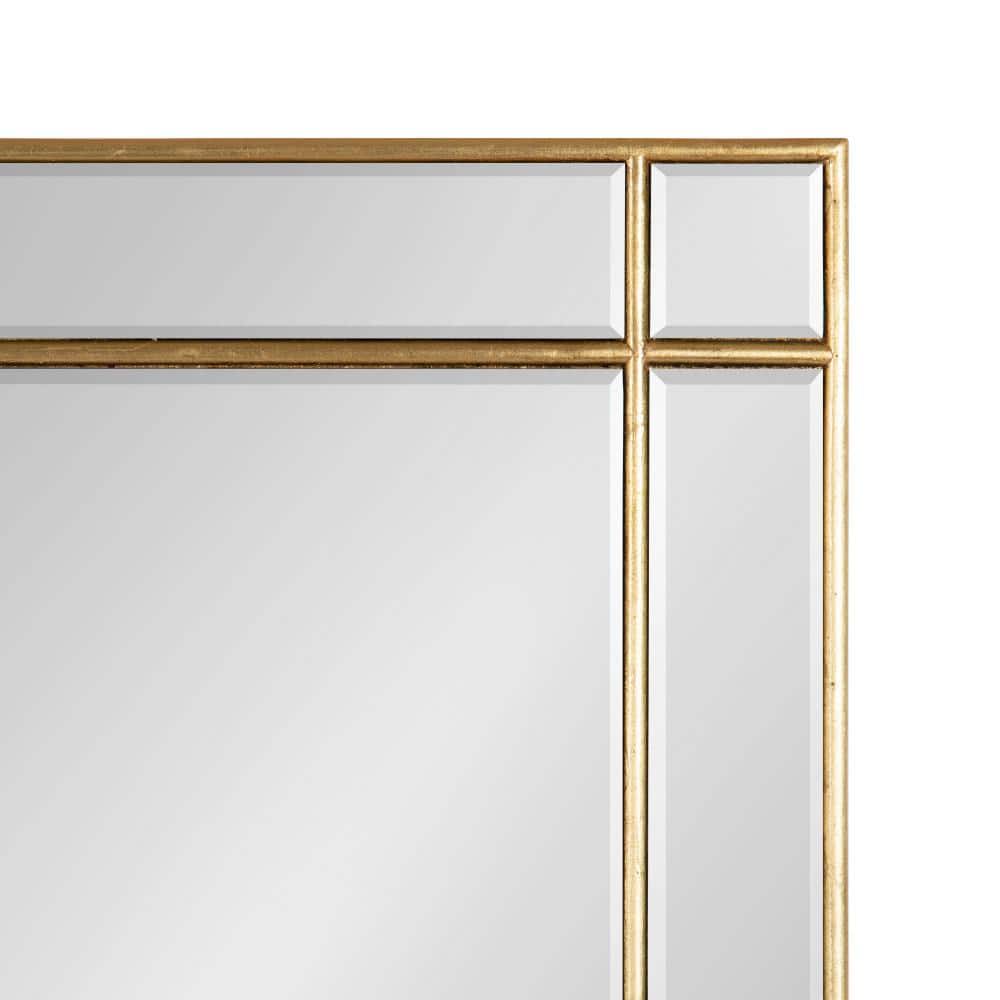 Gold Leaf Rectangular Wood Framed Vanity Mirror, 24 x 36
