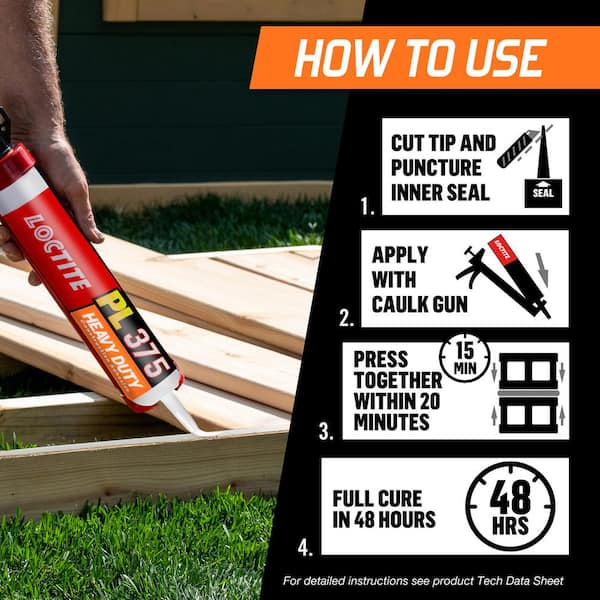 PL 375 VOC Heavy Duty 28 oz. White Latex Construction Adhesive