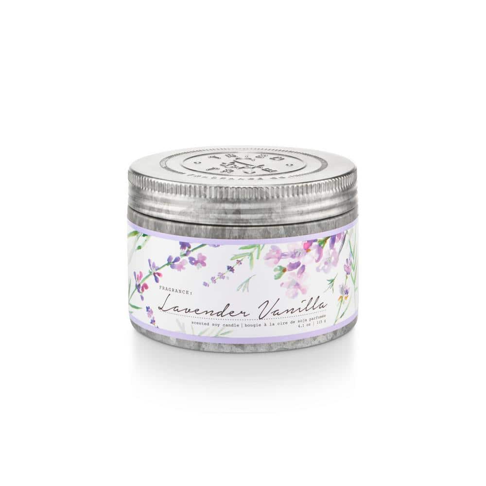 4.1 fl. oz. Lavender Vanilla Small Tin Scented Candle (1-Pack)