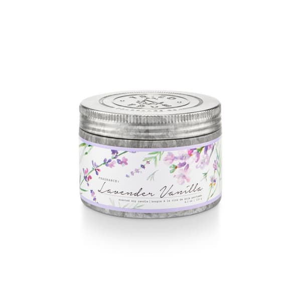 Unbranded 4.1 fl. oz. Lavender Vanilla Small Tin Scented Candle (1-Pack)