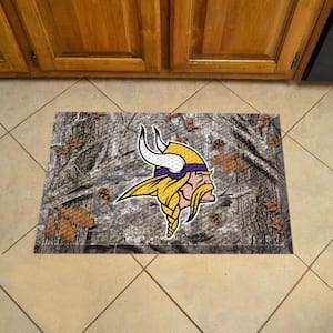 NFL - Minnesota Vikings 19 in. x 30 in. Outdoor Camo Scraper Mat Door Mat